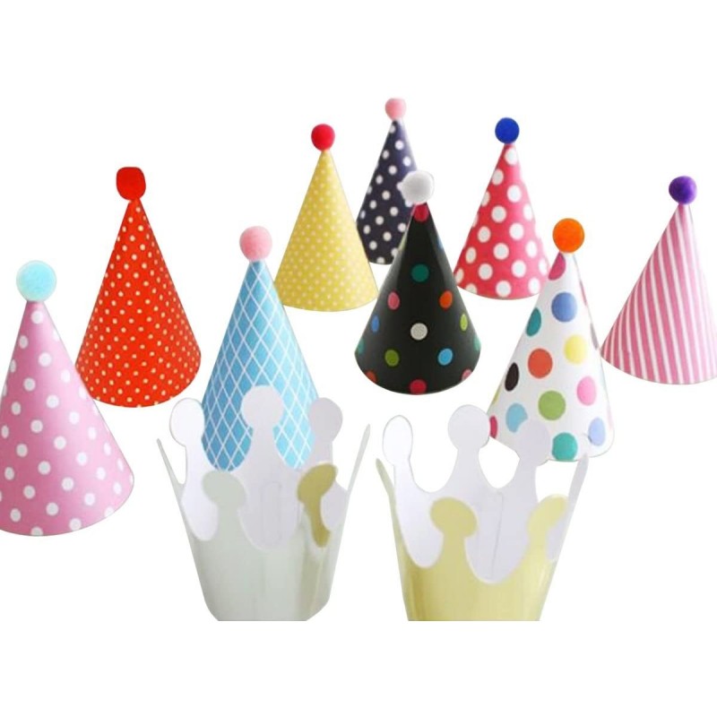 Wrapables® Kids Mini-Sized Party Hats with Pom Poms and Crowns for Birthday Parties and Holidays $16.37 Kids' Party Hats