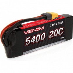 Venom 20C 2S 5400mAh 7.4V LiPo Battery with Universal Plug (EC3/Deans//Traxxas) $85.46 Hobby Remote & App Controlled Vehicle ...