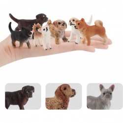 9PCS Cupcake Dog Toy Puppy Toys Cake Topper Miniature Dog Figure Toys Shiba Inu Labrador Retriever German Shepherd Figurines ...