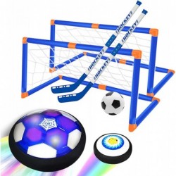 Air Power Football Soccer Children with LED Lighting and Foam Bumper Hover Ball for Indoor Outdoor Toys for Children Three Ty...