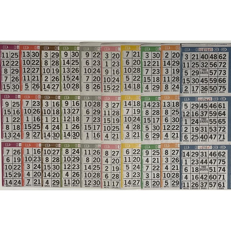 Bingo Paper Game Cards - 3 Cards - 10 Sheets - 250 Books of 10 Sheets … $82.36 Casino Equipment