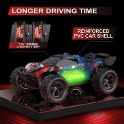 Remote Control Car 1:18 Scale 45Km/h 4WD RC Car Waterproof Drift Off-Road New Upgraded Brush Motor with Two Rechargeable Batt...