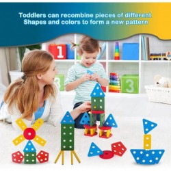 Montessori Toys for 1 2 3 4 Year Old Toddlers 3 in 1 Multi-Play Wooden Sorting & Stacking Toys for Toddlers Preschool Wooden ...