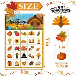 Thanksgiving Bingo Game for Kids Turkey Bingo Fall Bingo Game Cards for 24 Players Thanksgiving Party School Classroom Family...