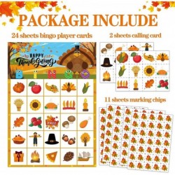 Thanksgiving Bingo Game for Kids Turkey Bingo Fall Bingo Game Cards for 24 Players Thanksgiving Party School Classroom Family...