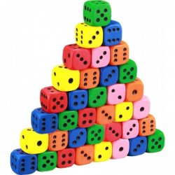 36 Pieces Foam Dice Colorful Dice Cubes Block of Dice with Number Dots for Boy Girl Over 6+ Building Educational Toys Math Te...