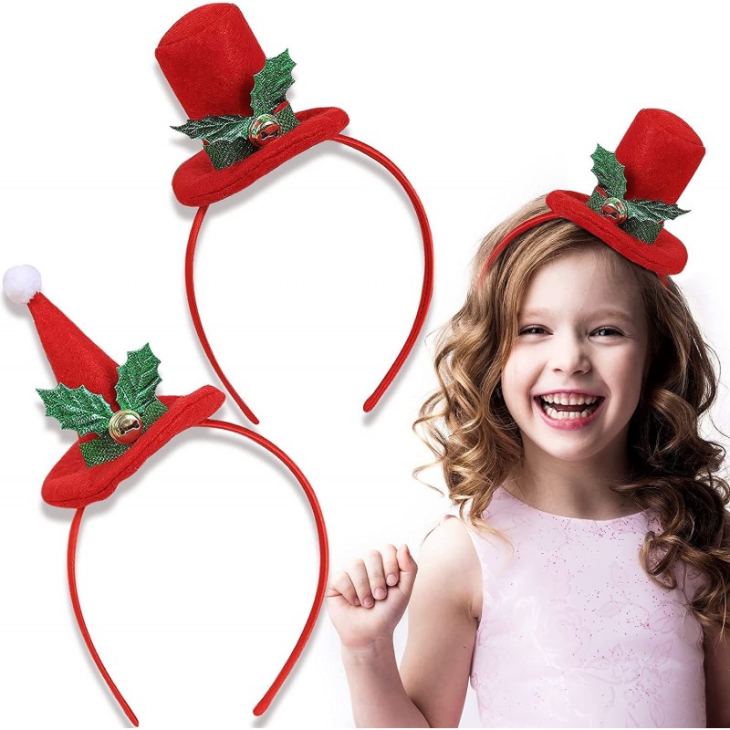 2 Pack Cute Chritmas Hat Headband Xmas Headwear Party Hairband for Christmas Decoration Kids Gifts New Year Supplies Multi Co...