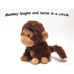 Crackin' Up Coco | Super Soft Animated Twirling Moving Monkey Stuffed Animal Plush Toy Spins Around Making Monkey Sounds 10 I...