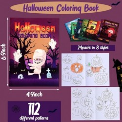 24 Pieces Halloween Coloring Books Party Favors Mini Coloring Booklet Spooky Ghost Witch Pumpkin Drawing Coloring Book for Ki...