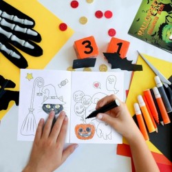 24 Pieces Halloween Coloring Books Party Favors Mini Coloring Booklet Spooky Ghost Witch Pumpkin Drawing Coloring Book for Ki...