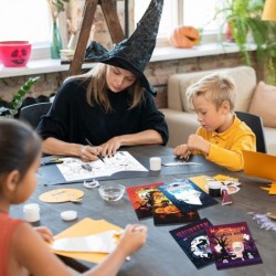 24 Pieces Halloween Coloring Books Party Favors Mini Coloring Booklet Spooky Ghost Witch Pumpkin Drawing Coloring Book for Ki...