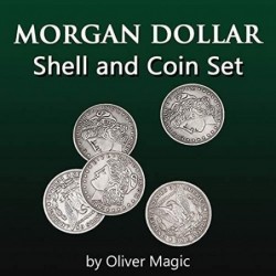 Morgan Dollar Shell and Coin Set (5 Coin +1 Head Shell+1 Tail Shell) Magic Coin Magic Tricks Illusions Close up Fun $47.18 Ma...