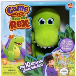 Game-A-Saurus Rex - Play 10 Different Games with Plush Dinosaur - Store Game Pieces Inside Rex $29.60 Board Games