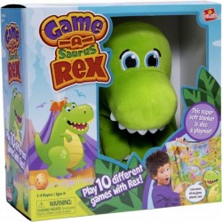 Game-A-Saurus Rex - Play 10 Different Games with Plush Dinosaur - Store Game Pieces Inside Rex $29.60 Board Games