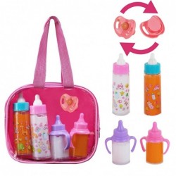 fash n kolor® My Sweet Baby Disappearing Doll Feeding Set | Baby Care 4 Piece Doll Feeding Set for Toy Stroller | 2 Milk & Ju...