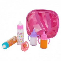 fash n kolor® My Sweet Baby Disappearing Doll Feeding Set | Baby Care 4 Piece Doll Feeding Set for Toy Stroller | 2 Milk & Ju...