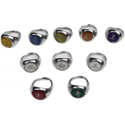 Pack of 10 Anime Rings Set Japanese Cosplay Finger Rings Anime Rings with Necklace Anime Ring for Men Kids and Cosplay Fans $...