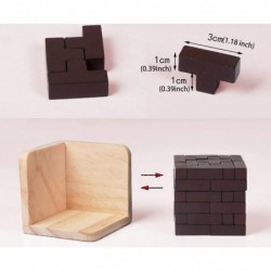 Wooden Brain Teaser Puzzle Cube Wooden Puzzles T-Shaped Jigsaw Logic Puzzle Educational Toy for Kids and Adults (Wine) $19.33...