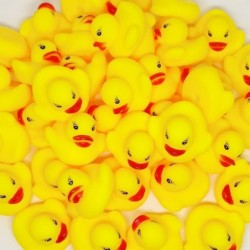 50 pcs Mini Yellow Rubber Duck Party Decoration Bath Toy Rubber Duck Pool Toy Rubber Duck Baby Shower Decoration Squeaky Duck...