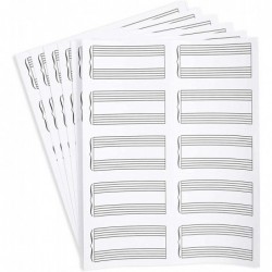 Double Staff Stickers for Music Class Supplies (4 x 2 in 150 Pack) $12.61 Kids' Stickers