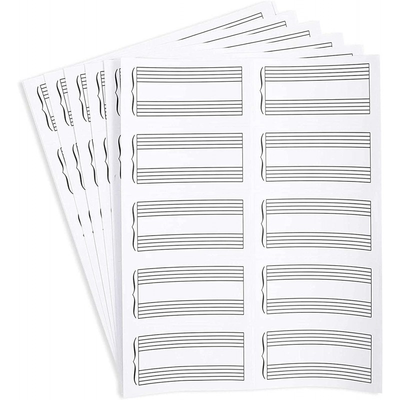 Double Staff Stickers for Music Class Supplies (4 x 2 in 150 Pack) $12.61 Kids' Stickers