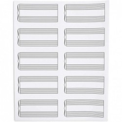 Double Staff Stickers for Music Class Supplies (4 x 2 in 150 Pack) $12.61 Kids' Stickers