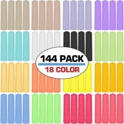 144 Pack 18 Colors Jumbo Sidewalk Chalk Set Washable Art Play For Kid and Adult Paint on School Classroom Chalkboard Kitchen ...