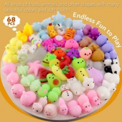 68 Pack Mochi Squishy Toys Mini Animal Stress Reliever Squeeze Toy Valentines Day Xmas Gifts Classroom Prize Goodie Bags East...