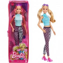 Fashionistas Doll 158 Long Blonde Pigtails Wearing Teal Sport Top Patterned Leggings Pink Sneakers & Sunglasses Toy for Kids ...