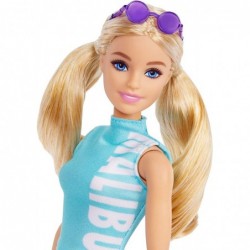 Fashionistas Doll 158 Long Blonde Pigtails Wearing Teal Sport Top Patterned Leggings Pink Sneakers & Sunglasses Toy for Kids ...