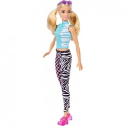 Fashionistas Doll 158 Long Blonde Pigtails Wearing Teal Sport Top Patterned Leggings Pink Sneakers & Sunglasses Toy for Kids ...