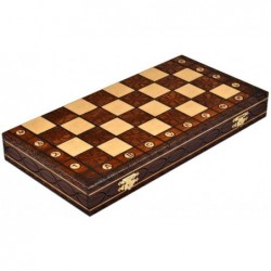 Handmade Junior European International Chess Set - 16 Inch Folding Wooden Board & Pieces $87.14 Board Games