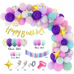 338Pcs Unicorn Birthday Balloons Arch Garland Kit Confetti Latex Foil Purple Pink Balloons Happy Birthday Banner Tassels for ...