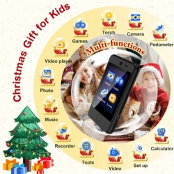 Kids Cell Phone Toys Kids Phone for Kids Real Boys Age 5-7 Touch Screen Phone for Kids Christmas Birthday Gifts with Camera M...