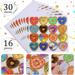 480 Pieces Donut Heart Stickers Set for Kids Teacher Stickers for School Kids Reward Donut Candy Theme Classroom Party Decor ...