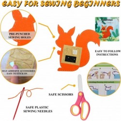 Crafts-Sewing-Kits for Kids 12 Set DIY Plush Woodland Animals Crafts Kits for Girls Boys Ages 6-12 Christmas Birthday Gifts E...