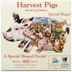 Harvest Pigs 800 pc Special Shaped Jigsaw Puzzle $35.47 Jigsaw Puzzles