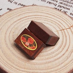 1Pcs 1:12 Mini Miniature Wooden Jewelry Box Bedroom Accessories Mini Decor $15.60 Dollhouse Accessories