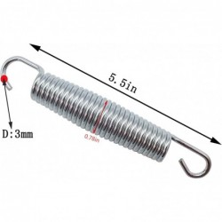 5.5 Inch(14cm) Trampoline Spring Heavy Spring Stainless Steel Galvanized Spring (10Pcs) and 1T-Hook $38.19 Trampolines & Acce...