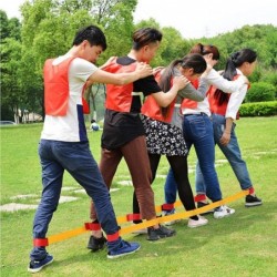 Cooperative Band Walker 5-Legged Race Band Set Game Teamwork Training for Children Adult Pack of 2 $34.18 Kids' Fitness Equip...