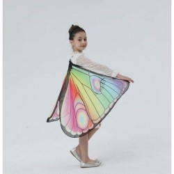 Butterfly Wings Costume for Girls kids Cape with Mask Headband Shawl Nymph Pixie Accessory $16.80 Kids' Costumes