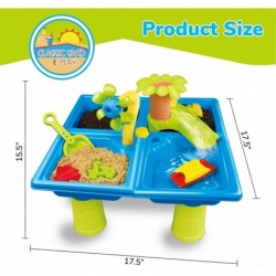 Sand and Water Table for Kids 24 Pc Set Fun Activity Center for Toddlers with Plastic Molds Shovel Waterfall and Leak-Free Tr...