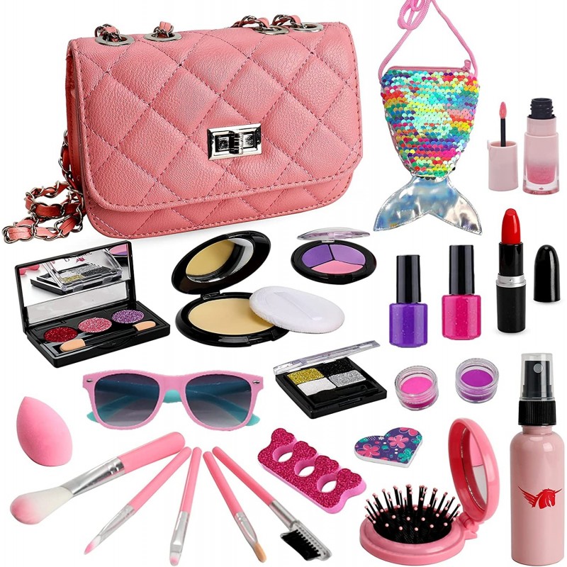 Fake Makeup Toy Girl Gifts - Fake Make Up Kit Pretend Make up Set for Kids Girl Children Princess Play Makeup Game Christmas ...