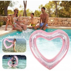 Inflatable Swim Rings 47.3" x 39.4" Heart Shaped Swimming Pool Float Loungers Tube Water Fun Beach Party Toys for Kids Adults...