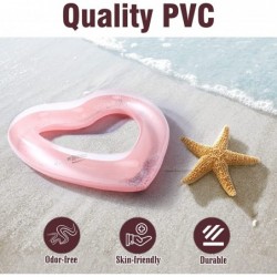 Inflatable Swim Rings 47.3" x 39.4" Heart Shaped Swimming Pool Float Loungers Tube Water Fun Beach Party Toys for Kids Adults...