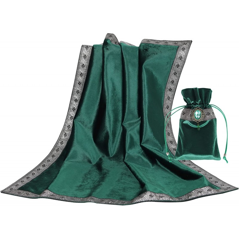 Tarot Cards Bag Tablecloth Table Altar Cloth Tarot Tloth Witchcraft Astrology Divination Non-Slip mat (Green) $39.87 Fortune ...