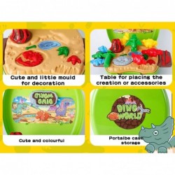 Dinosaur Play Dough Toys 26 PCS Dino Theme Color Dough Tools and Molds Accessories with Volcano and Fossils for Boys Girls Ch...