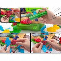 Dinosaur Play Dough Toys 26 PCS Dino Theme Color Dough Tools and Molds Accessories with Volcano and Fossils for Boys Girls Ch...