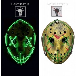 Halloween Light Up Purge Mask LED Jason Mask Halloween Scary Mask Glowing Mask for Men Women Kids Halloween Festival Party $2...