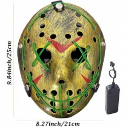 Halloween Light Up Purge Mask LED Jason Mask Halloween Scary Mask Glowing Mask for Men Women Kids Halloween Festival Party $2...